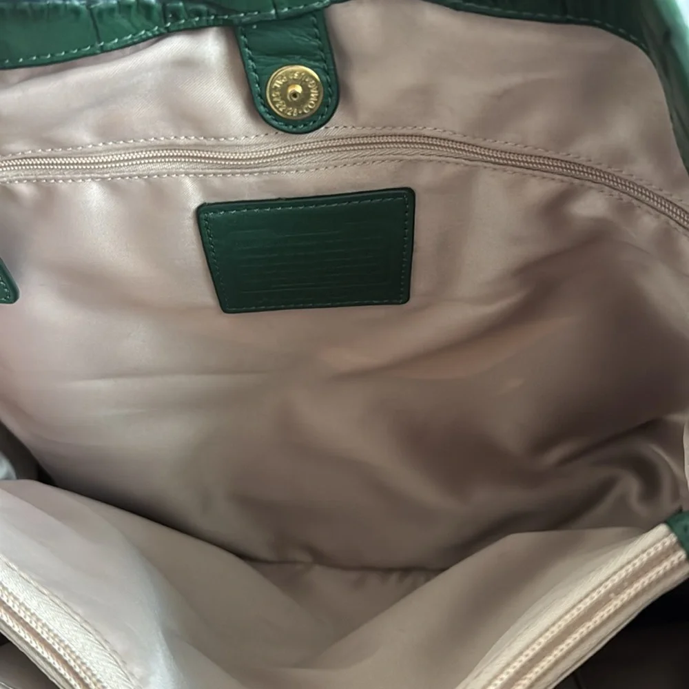 BEAUTIFUL DARK GREEN COACH HANDBAG - Picture 5 of 6